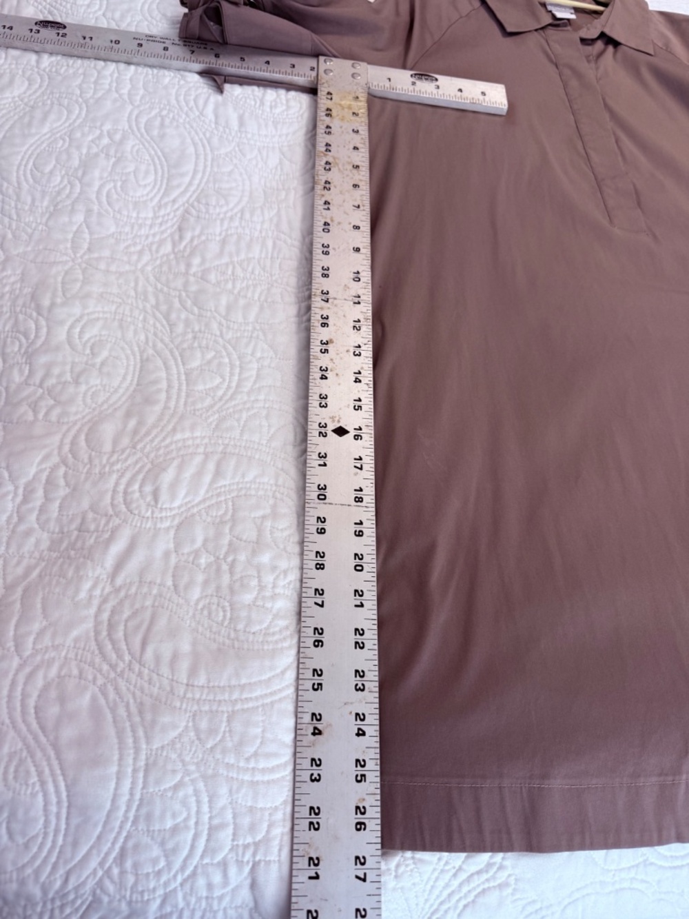Chico's Taupe Tie Sleeve Shift Dress Size 1 (US Size 10) - Picture 5 of 6